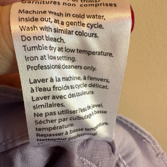 Silver Jeans Co Boyfriend Chino Shorts Womens 10 Lavender Cotton Stretch NEW - Picture 9 of 10